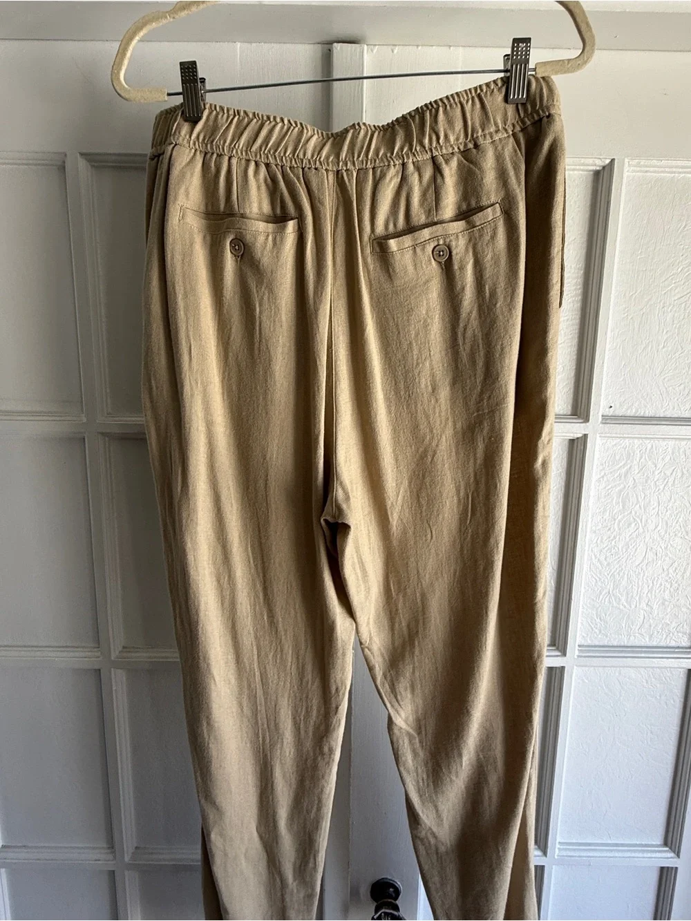 Onia Men’s Beige Knit Lounge Pants Elastic Waist Drawstring Large